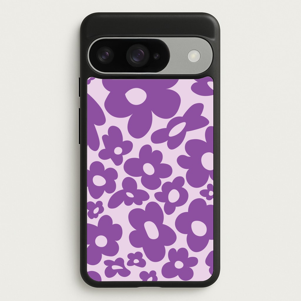 Purple Flowers - Trippy Patterns Phone Case for Google Pixel 10 / 10 Pro