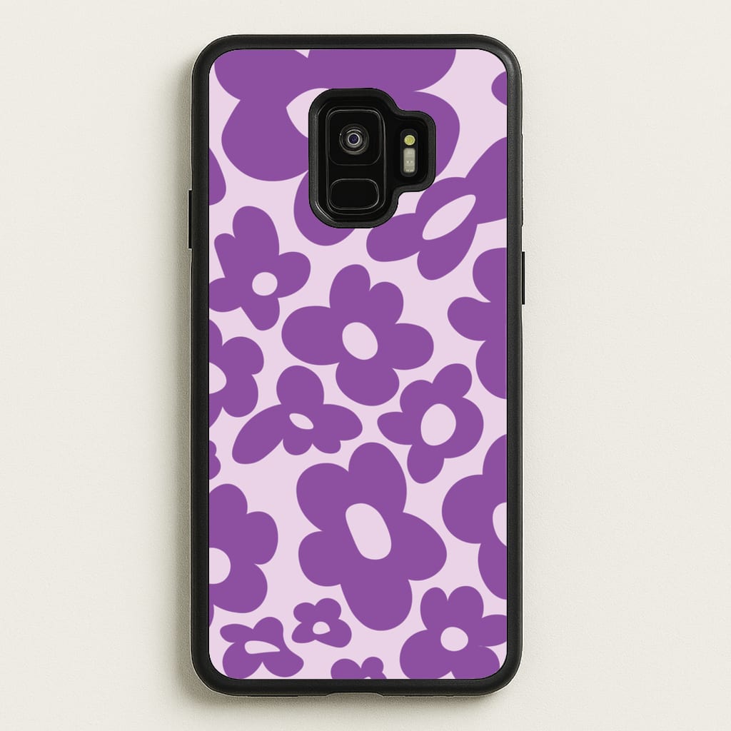Purple Flowers - Trippy Patterns - Trippy Patterns Phone Case for Galaxy S9