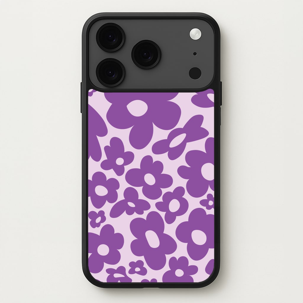 Purple Flowers - Trippy Patterns Phone Case for iPhone 17 Pro Max