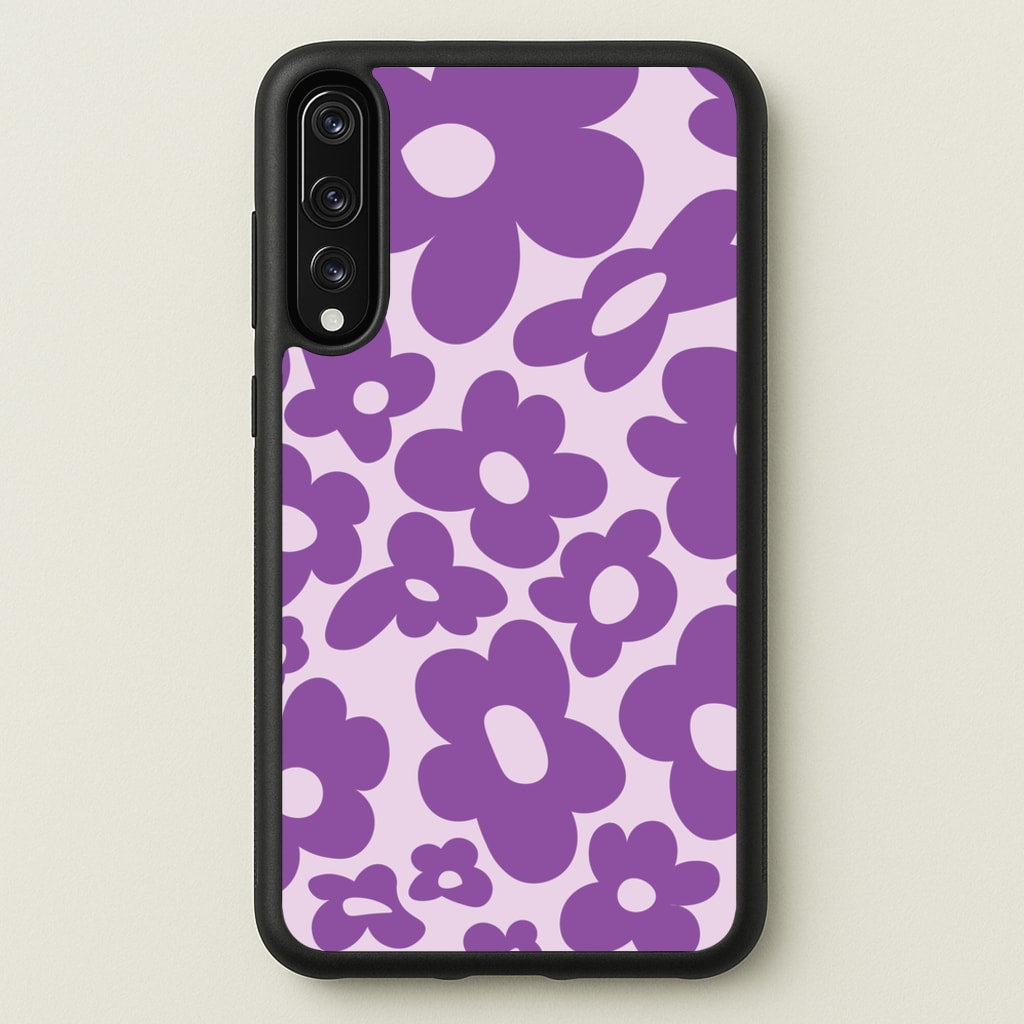 Purple Flowers - Trippy Patterns - Trippy Patterns Phone Case for Huawei P20 Pro