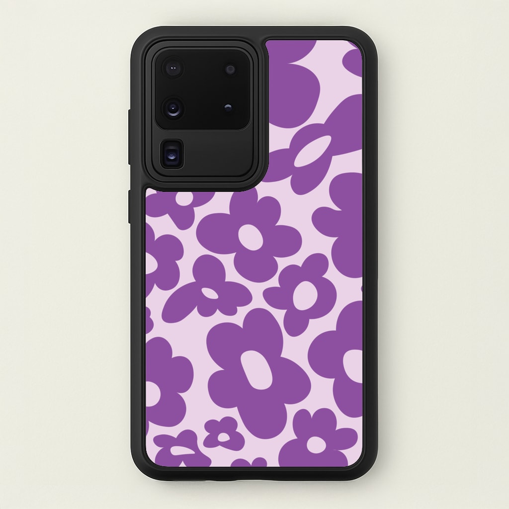 Purple Flowers - Trippy Patterns - Trippy Patterns Phone Case for Galaxy S20 Ultra