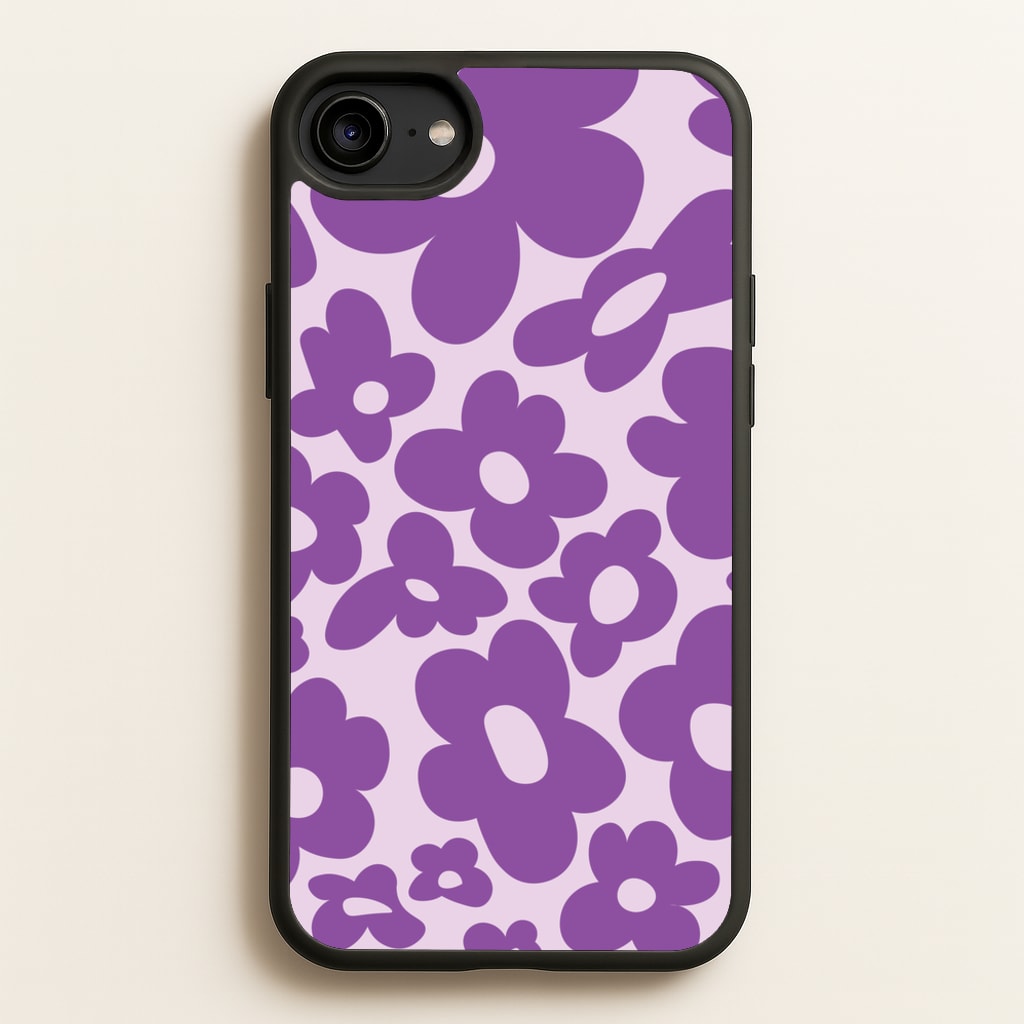 Purple Flowers - Trippy Patterns - Trippy Patterns Phone Case for iPhone 6 / 7 / 8 / SE