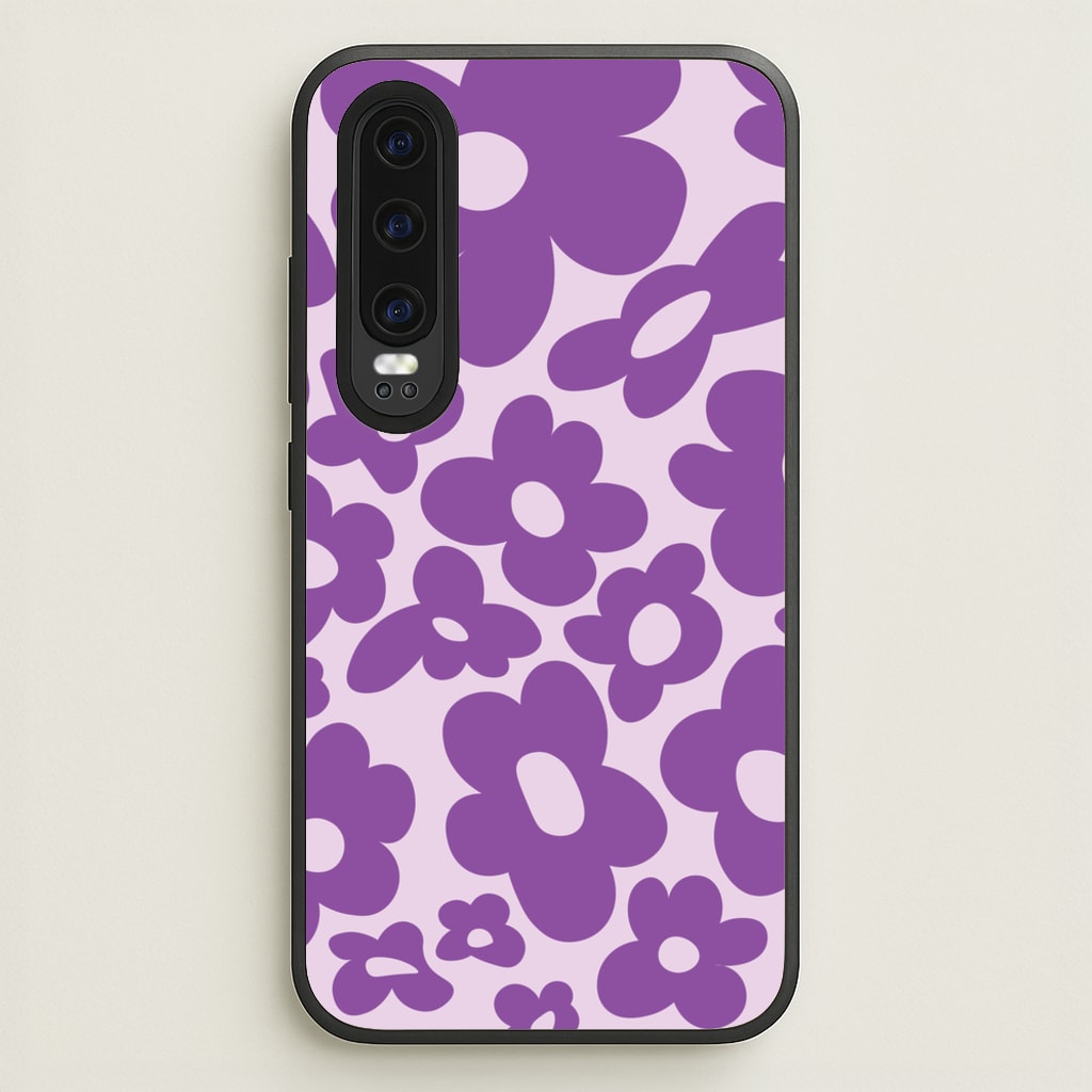 Purple Flowers - Trippy Patterns - Trippy Patterns Phone Case for Huawei P30