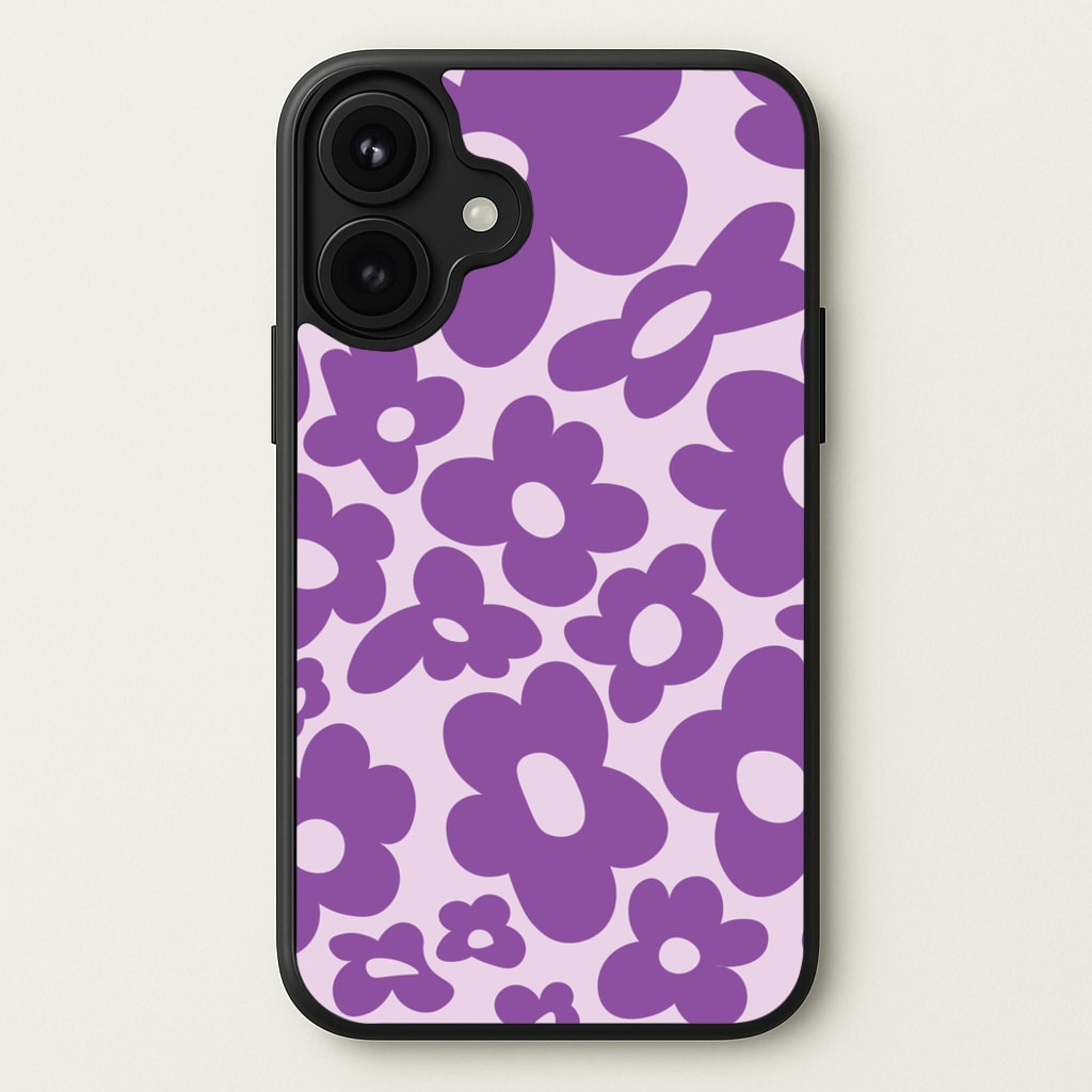 Purple Flowers - Trippy Patterns Phone Case for iPhone 17