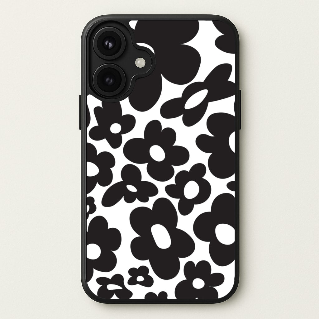 Black Flowers - Trippy Patterns Phone Case for iPhone 17