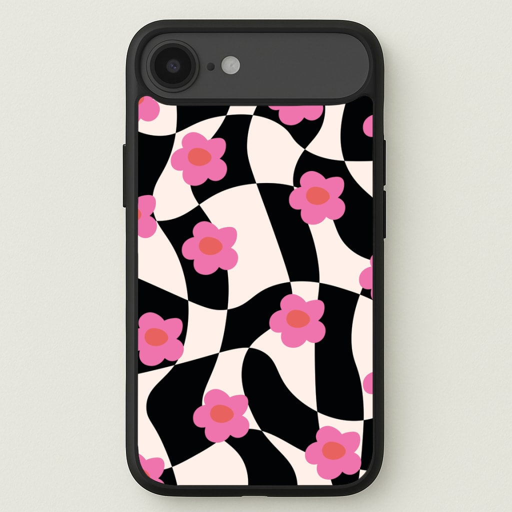 Checkboard Flowers - Trippy Patterns Phone Case for iPhone 17 Air