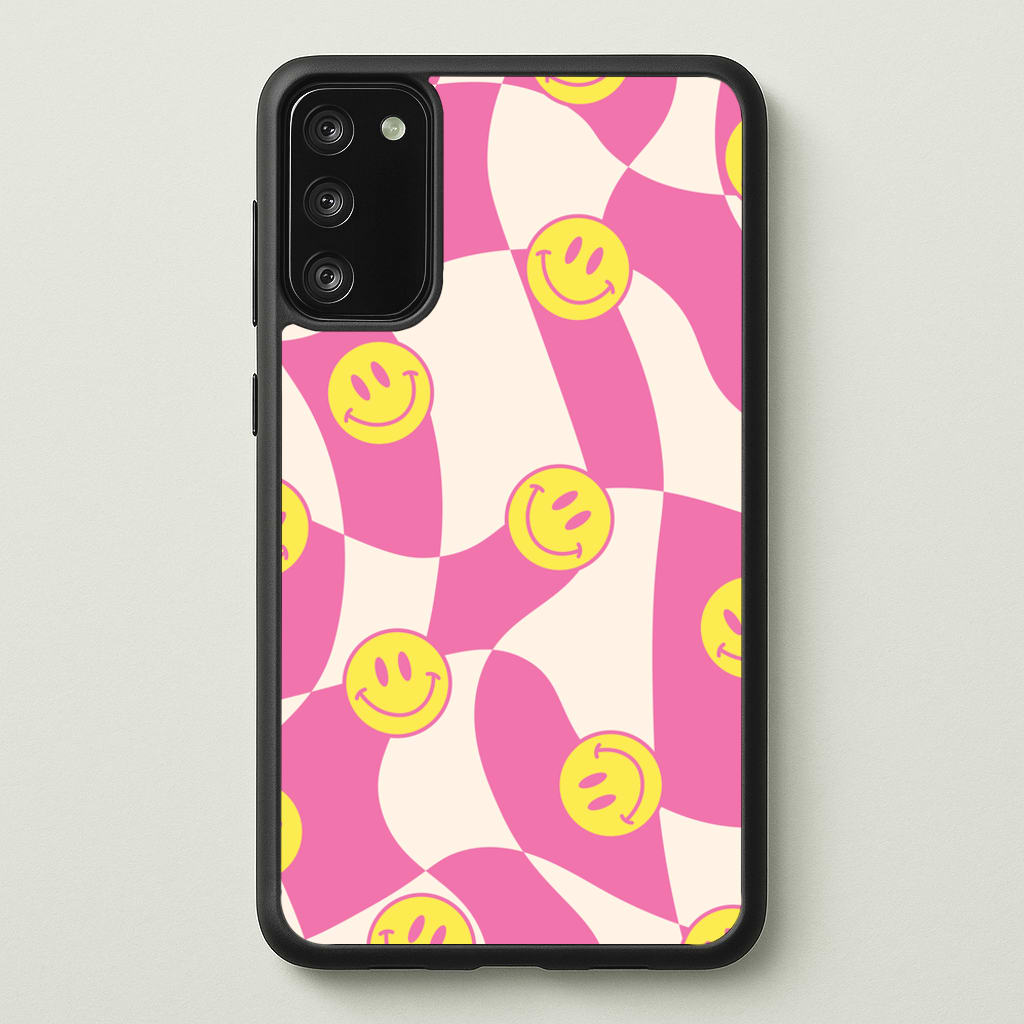 Smiley Checkboard - Trippy Patterns - Trippy Patterns Phone Case for Galaxy S20