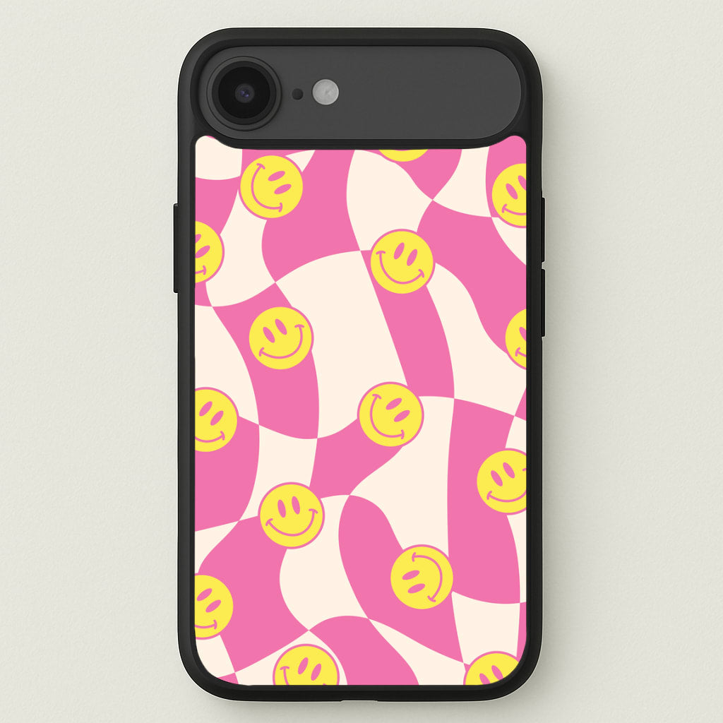 Smiley Checkboard - Trippy Patterns Phone Case for iPhone 17 Air