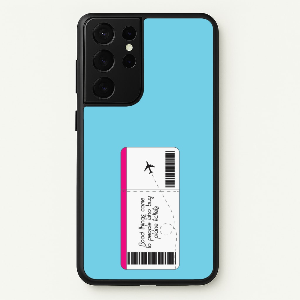 Buy Plane Tickets - Travel - Travel Phone Case for Galaxy S21 Ultra