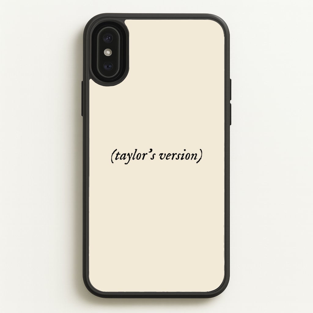 Personalised Taylor's Version - Taylor Phone Case for iPhone XS Max