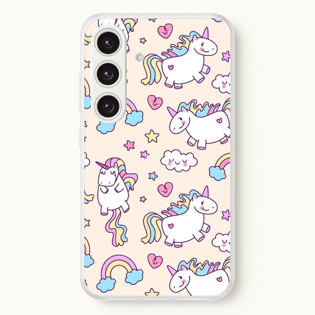 Cute Unicorn Pattern - Phone Case for Galaxy S25 Plus