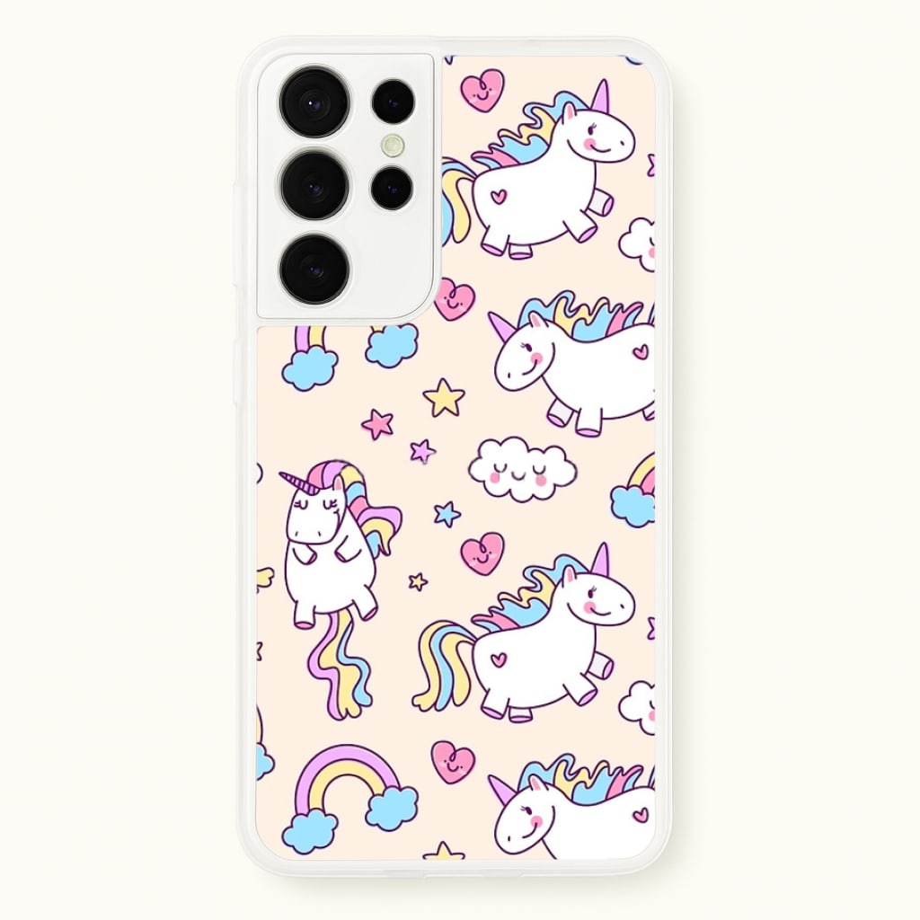 Cute Unicorn Pattern - Phone Case for Galaxy S21 Ultra