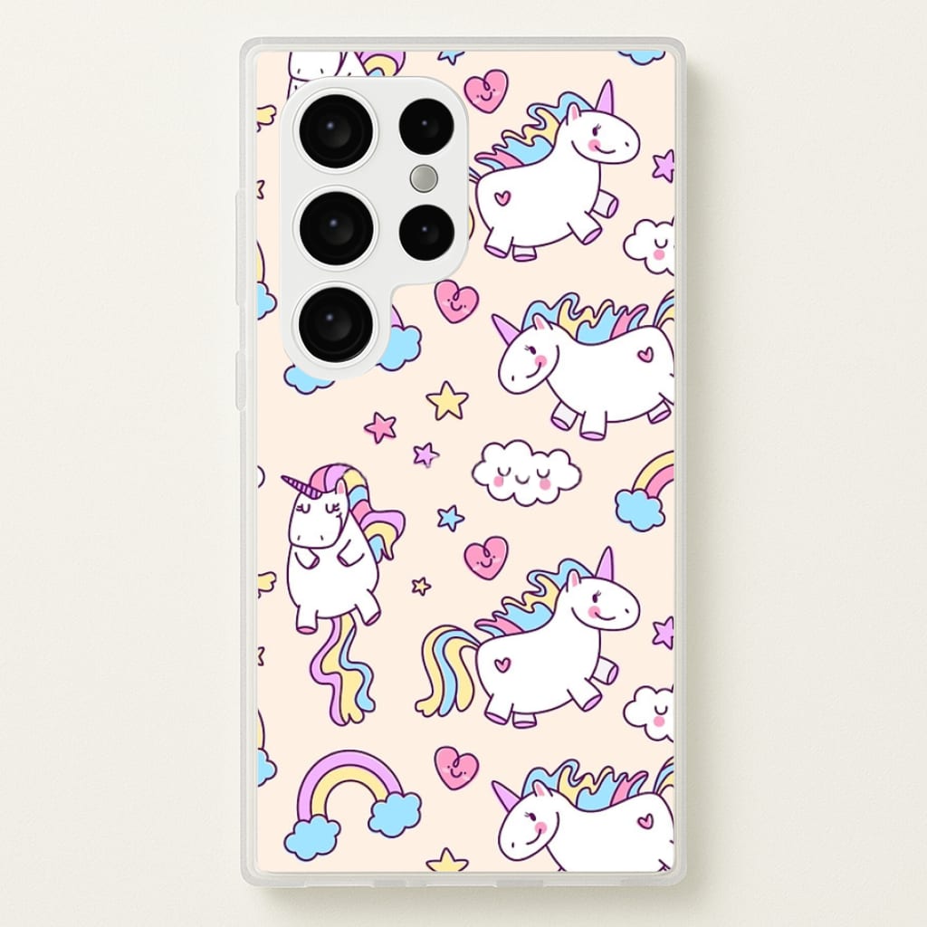 Cute Unicorn Pattern - Phone Case for Galaxy S24 Ultra