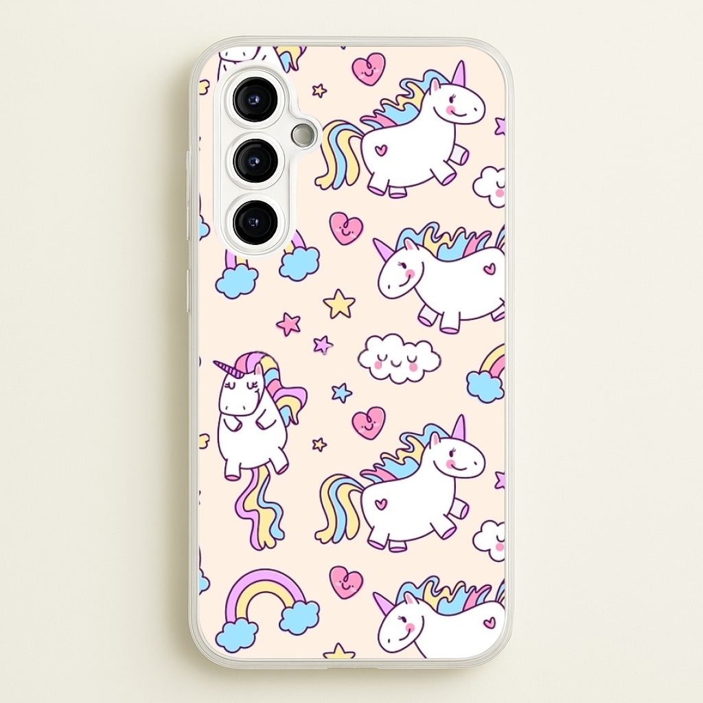 Cute Unicorn Pattern - Phone Case for Galaxy A54