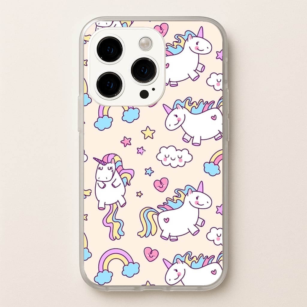 Cute Unicorn Pattern - Phone Case for iPhone 15 Pro