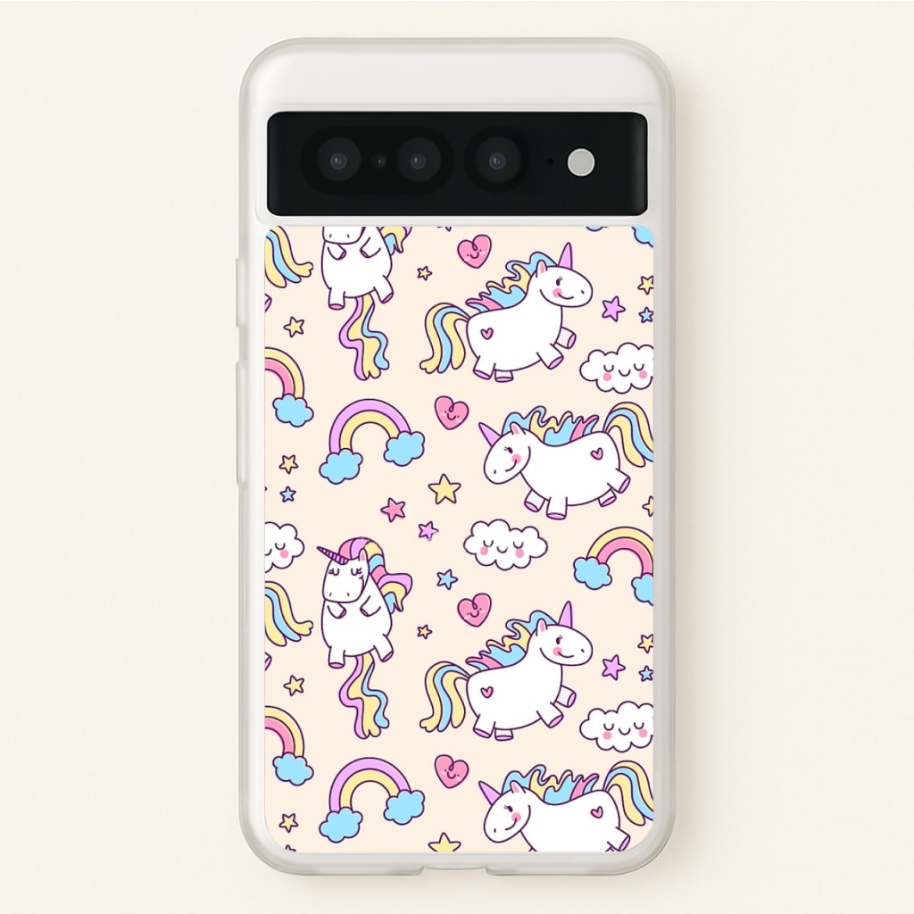Cute Unicorn Pattern - Phone Case for Google Pixel 7 Pro