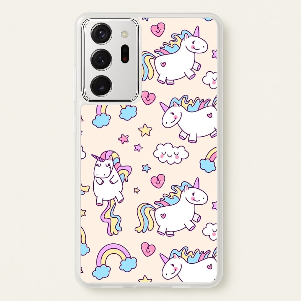 Cute Unicorn Pattern - Phone Case for Galaxy Note 20 Ultra