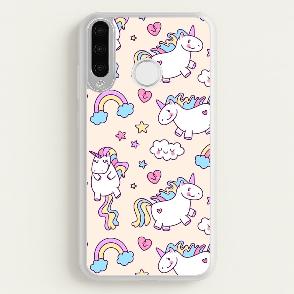 Cute Unicorn Pattern - Phone Case for Huawei P30 Lite