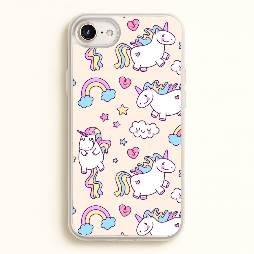 Cute Unicorn Pattern - Phone Case for iPhone 6 Plus / 7 Plus / 8 Plus