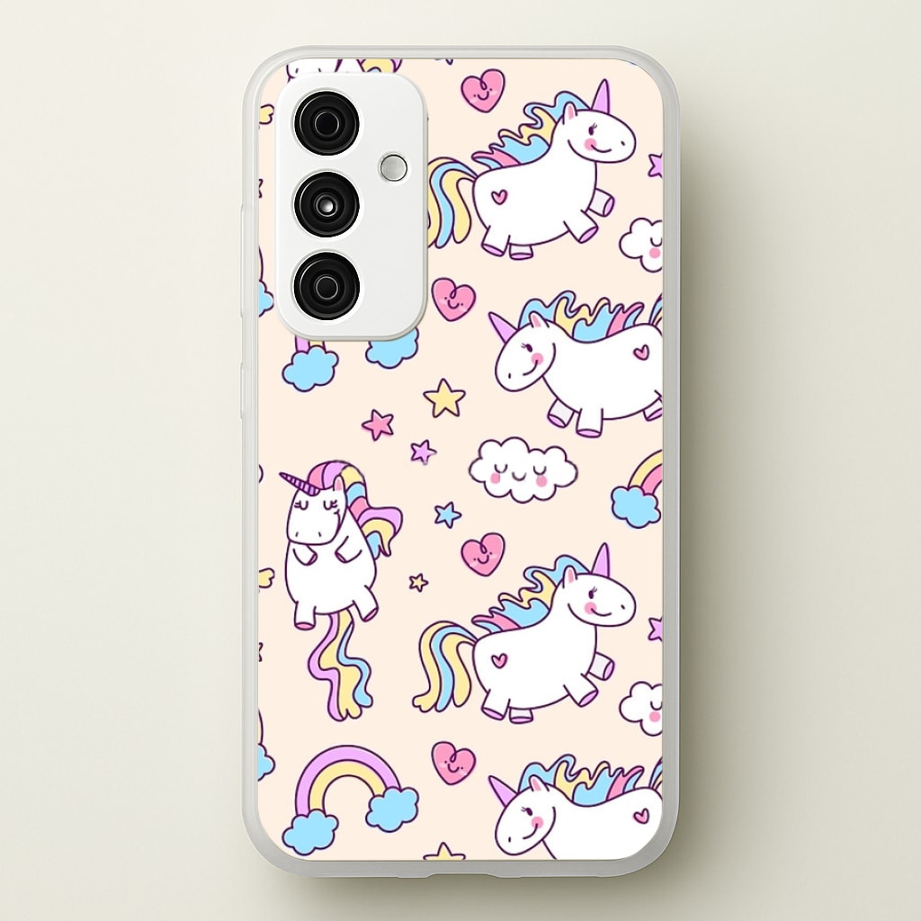 Cute Unicorn Pattern - Phone Case for Galaxy A55