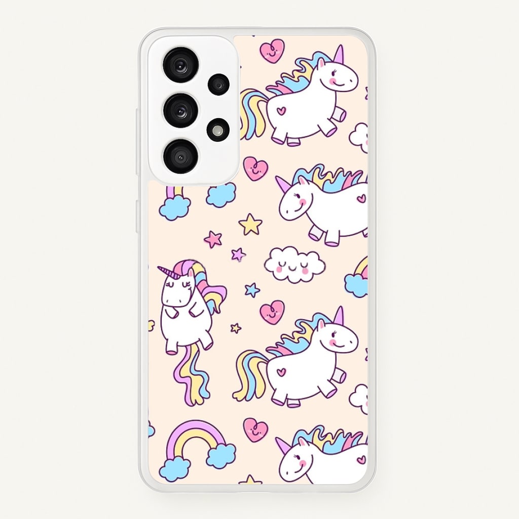 Cute Unicorn Pattern - Phone Case for Galaxy A53