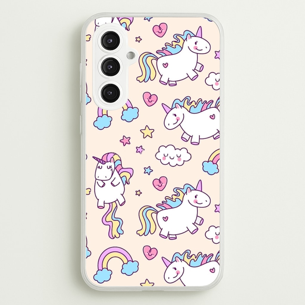 Cute Unicorn Pattern - Phone Case for Galaxy S23FE