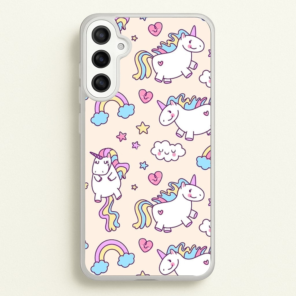 Cute Unicorn Pattern - Phone Case for Galaxy A34