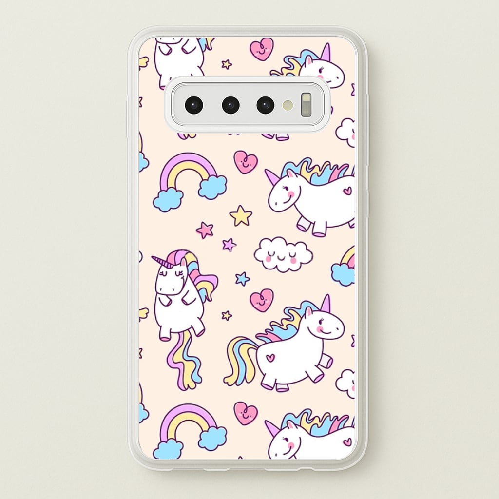 Cute Unicorn Pattern - Phone Case for Galaxy S10 Plus