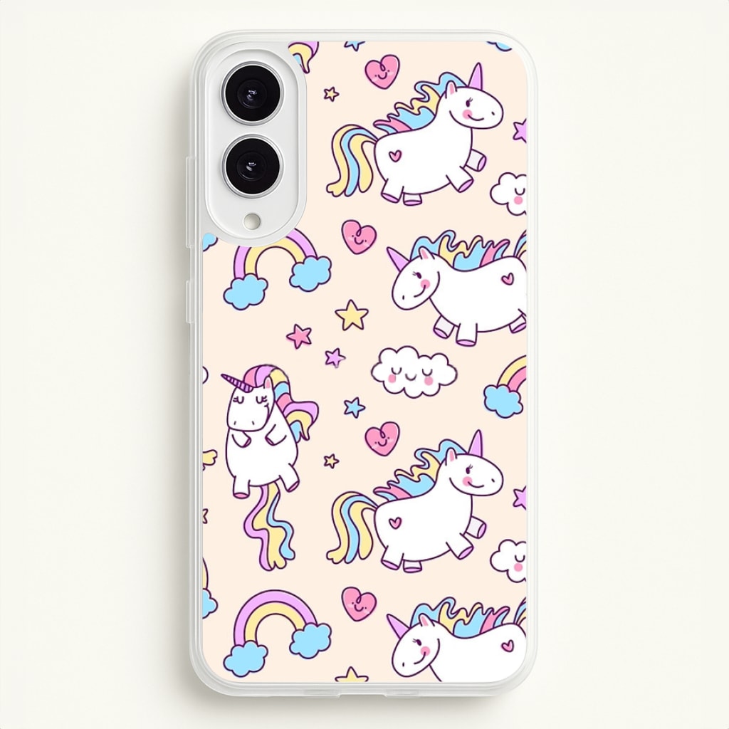 Cute Unicorn Pattern - Phone Case for Galaxy S25 Edge