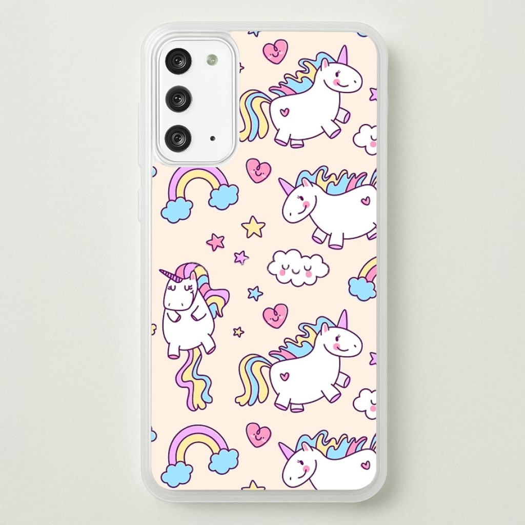 Cute Unicorn Pattern - Phone Case for Galaxy Note 20