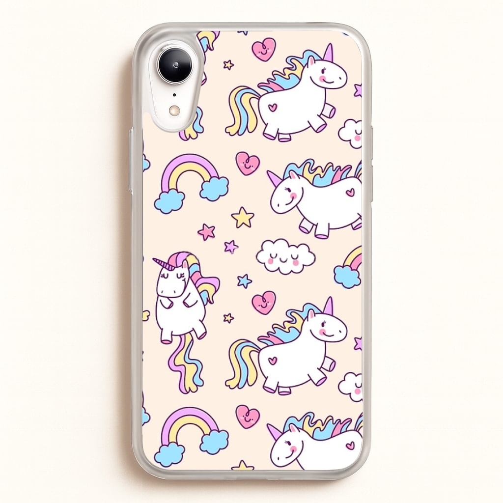Cute Unicorn Pattern - Phone Case for iPhone XR