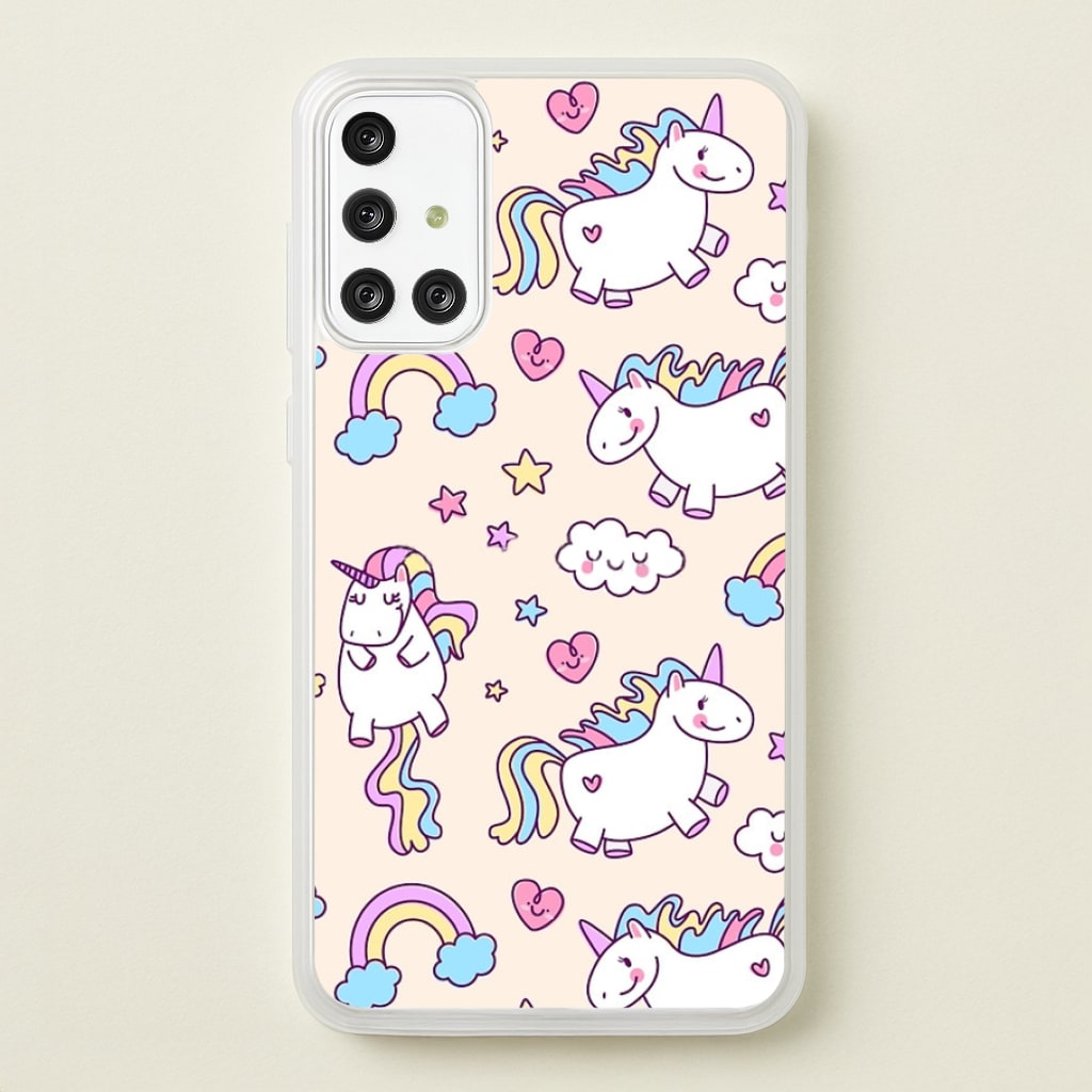 Cute Unicorn Pattern - Phone Case for Galaxy A71