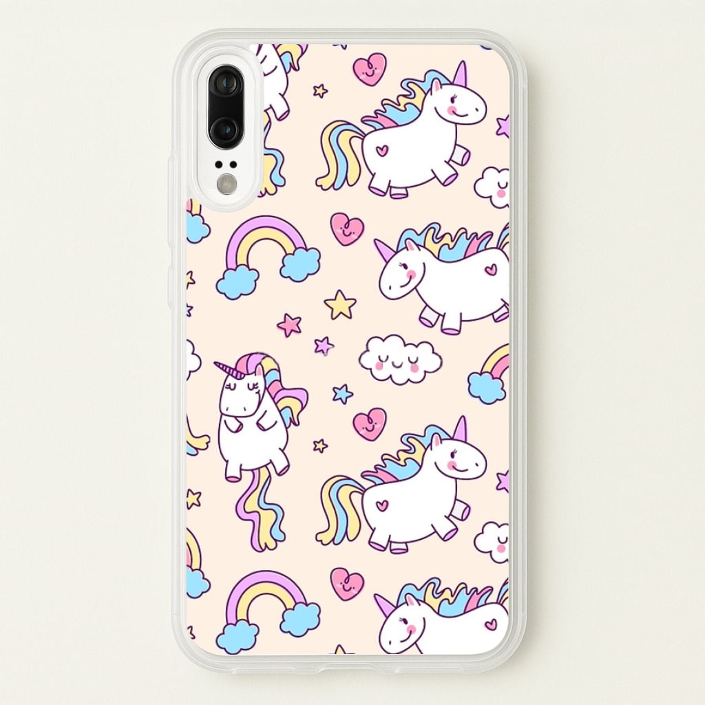 Cute Unicorn Pattern - Phone Case for Huawei P20