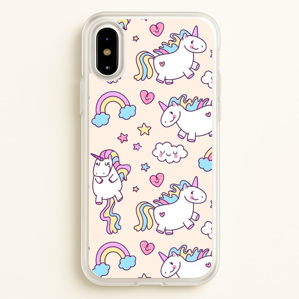Cute Unicorn Pattern - Phone Case for iPhone X / XS