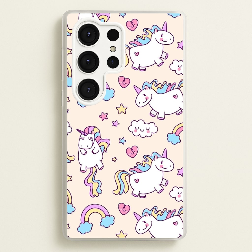 Cute Unicorn Pattern - Phone Case for Galaxy S25 Ultra