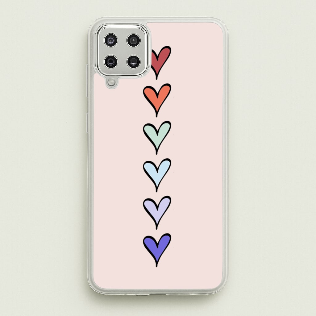 Love Heart Line - Valentine's Day Phone Case for Galaxy A12