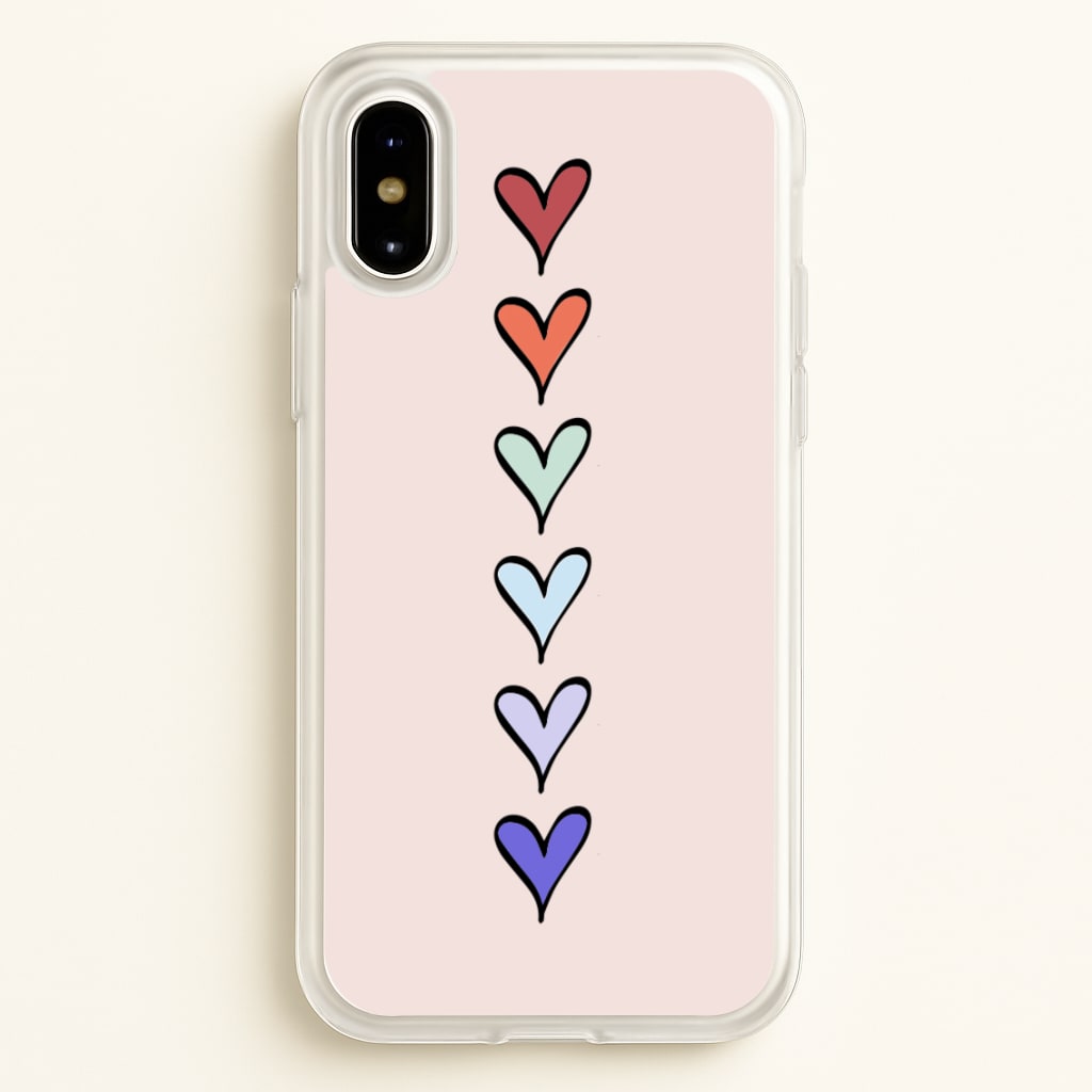Love Heart Line - Valentine's Day Phone Case for iPhone X / XS