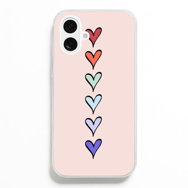 Love Heart Line - Valentine's Day Phone Case for iPhone 16 Plus