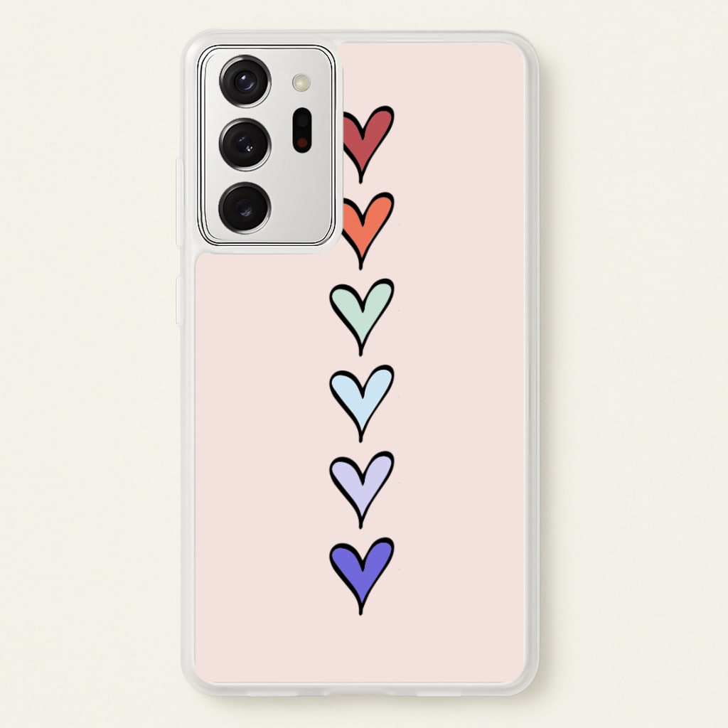 Love Heart Line - Valentine's Day Phone Case for Galaxy Note 20 Ultra