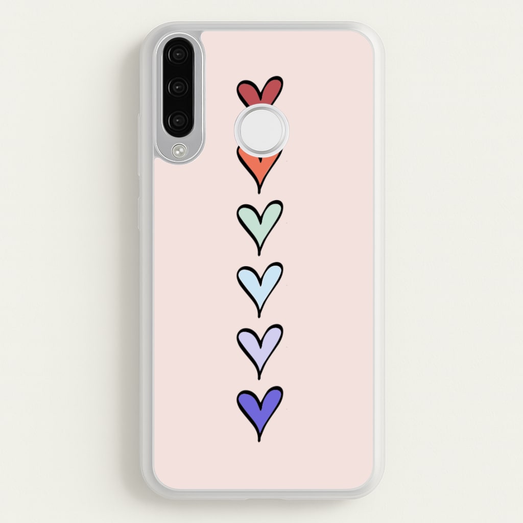 Love Heart Line - Valentine's Day Phone Case for Huawei P30 Lite