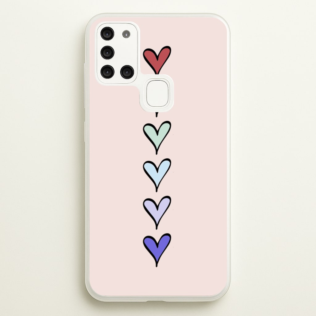Love Heart Line - Valentine's Day Phone Case for Galaxy A21s