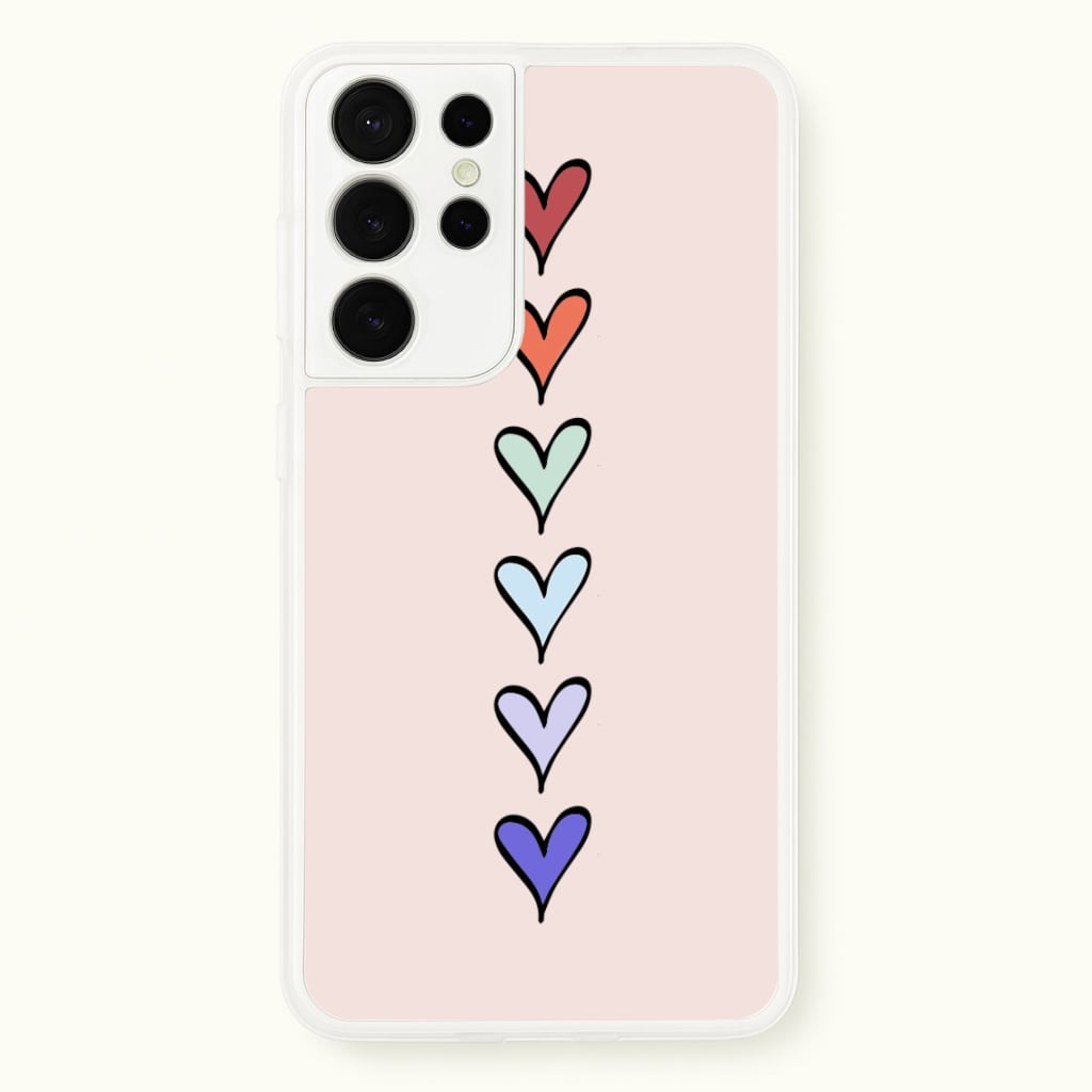 Love Heart Line - Valentine's Day Phone Case for Galaxy S21 Ultra