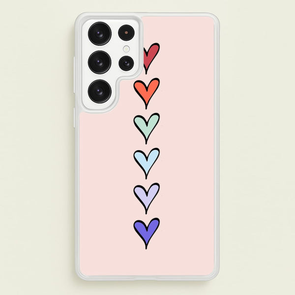 Love Heart Line - Valentine's Day Phone Case for Galaxy S23 Ultra