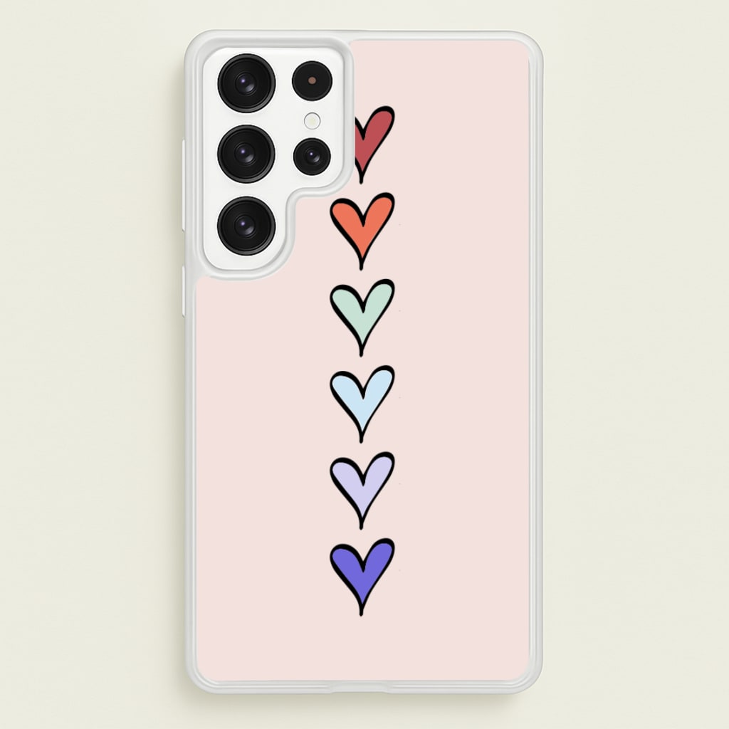 Love Heart Line - Valentine's Day Phone Case for Galaxy S22 Ultra
