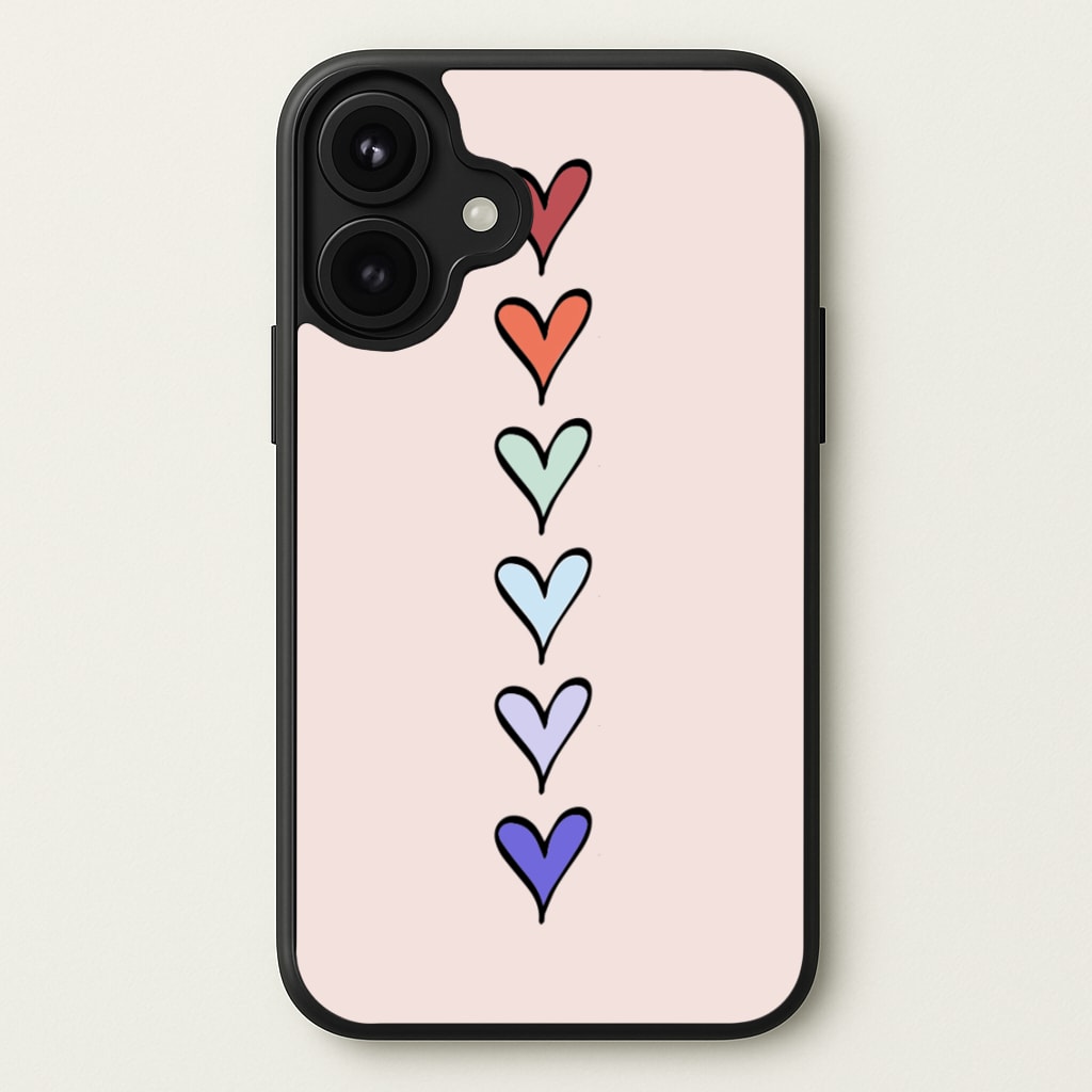 Love Heart Line Phone Case for iPhone 17