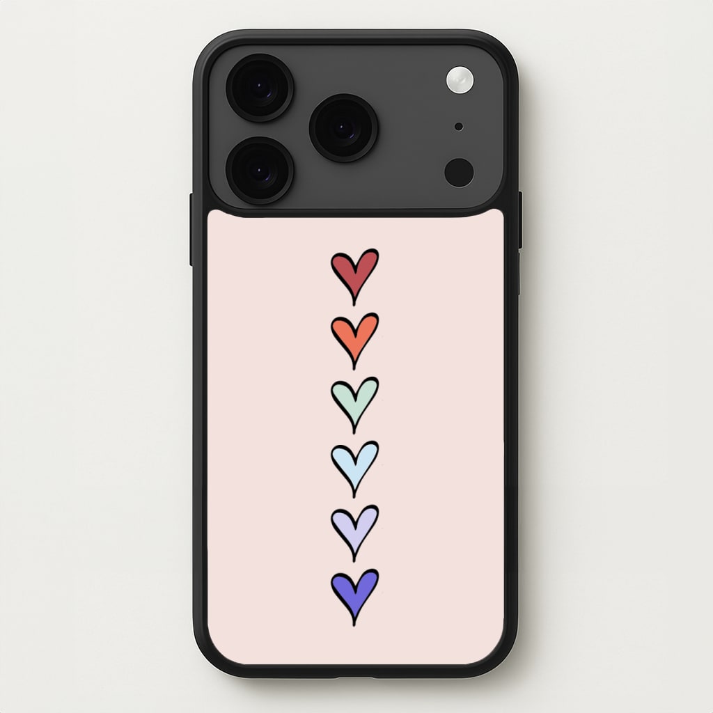 Love Heart Line Phone Case for iPhone 17 Pro Max