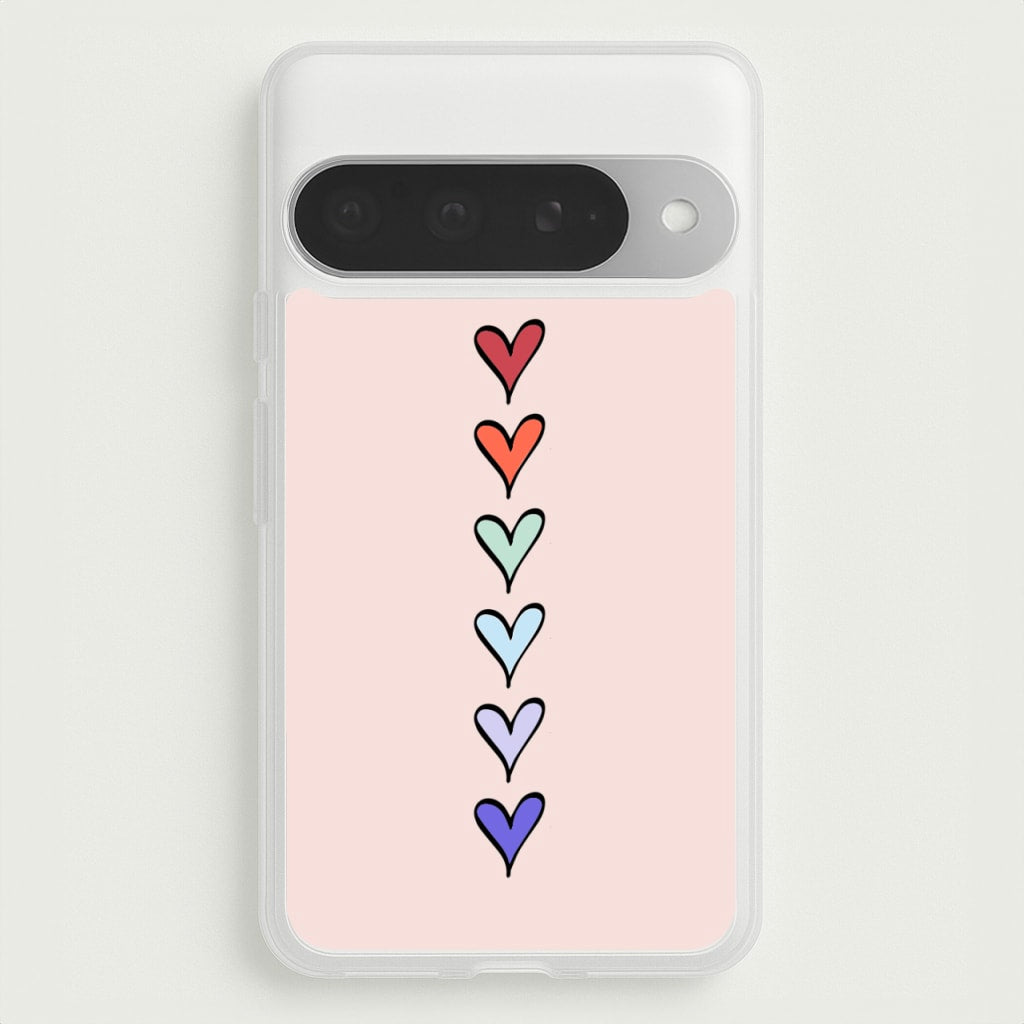 Love Heart Line Phone Case for Google Pixel 10 Pro XL