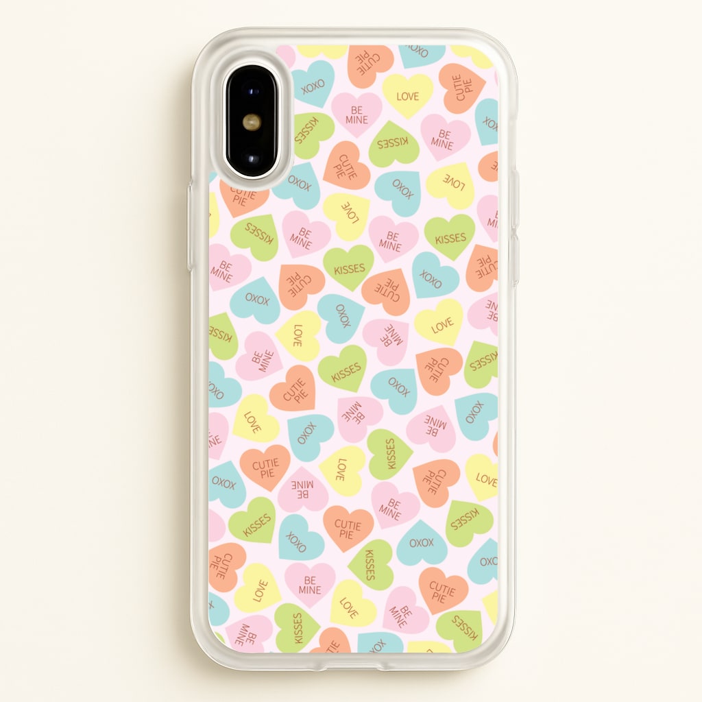 Love Hearts- Valentine's Day - Valentine's Day Phone Case for iPhone X / XS