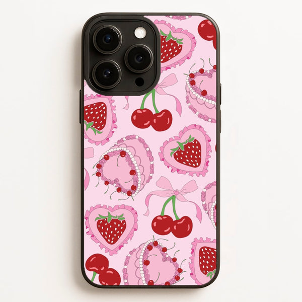 Cherries, Strawberries And Cake - Valentine's Day - Valentine's Day Phone Case for iPhone 16 Pro Max