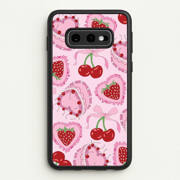 Cherries, Strawberries And Cake - Valentine's Day - Valentine's Day Phone Case for Galaxy S10e